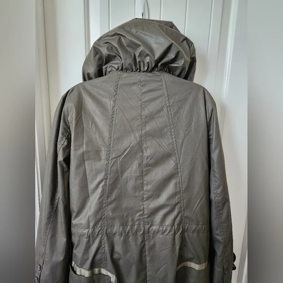 Pile Ou Face Paris Lined Trench/Jacket size 8/T4 | Like New | Muted Green - Picture 6 of 14